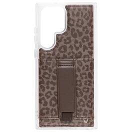 Walli Cases - Samsung S24 Ultra Phone Case with Wallet and Finger Strap - Shadow Leopard