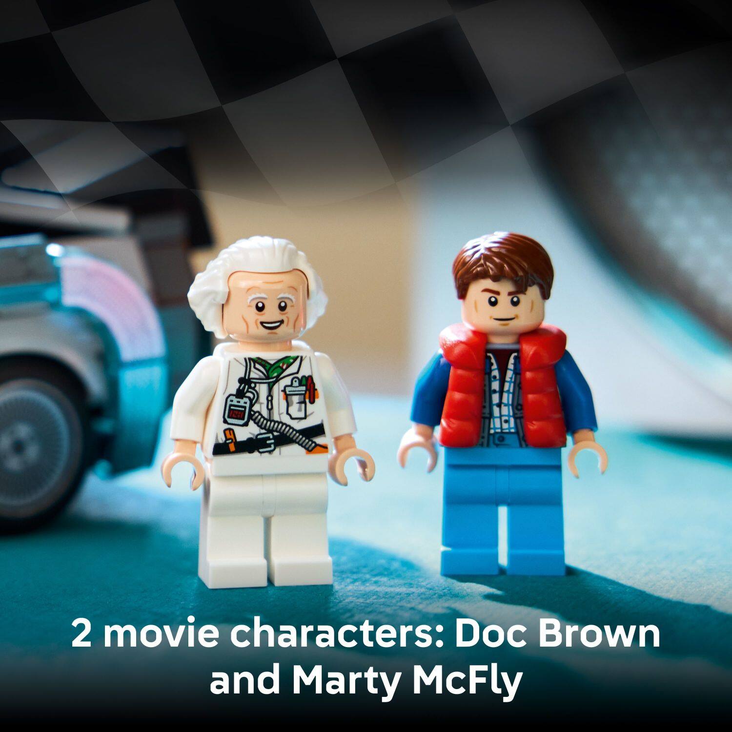 2 movie characters: Doc Brown and Marty McFly
