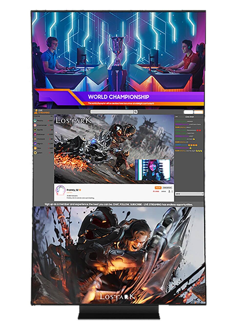 Alt View 21. Samsung - Odyssey Ark 55” LED Curved 4K UHD Gaming Monitor - Black.