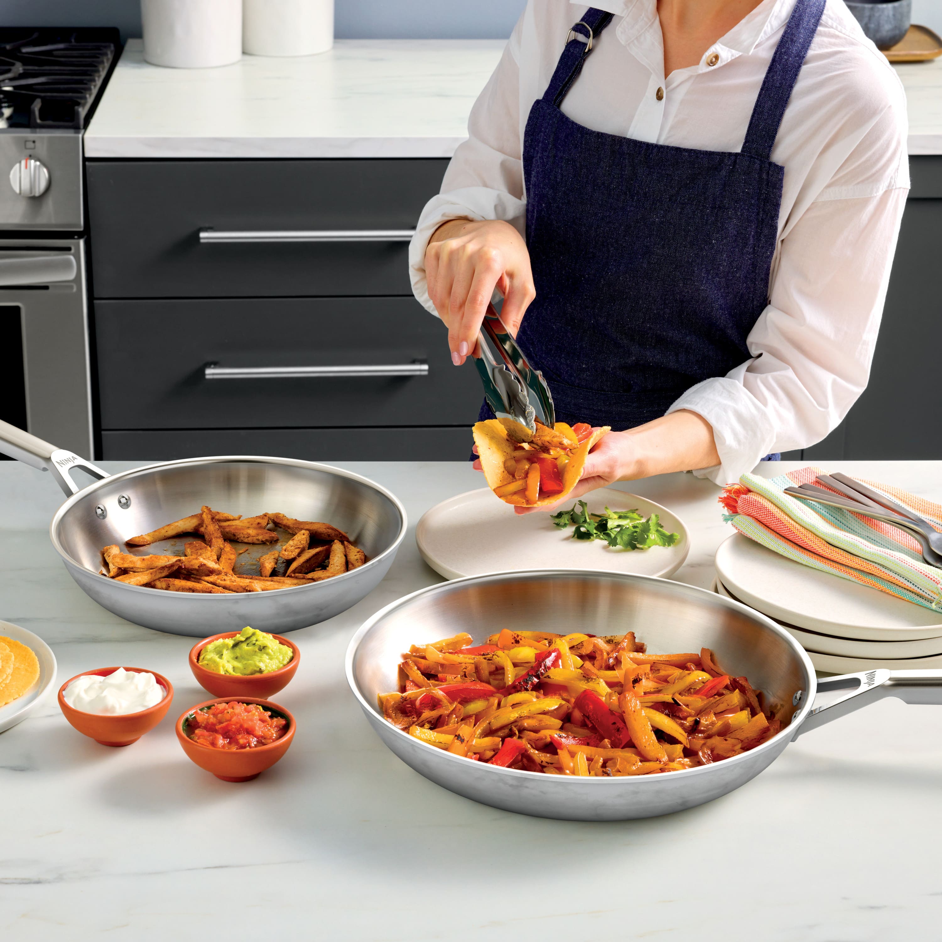 Ninja Everclad TriPly 12PC Cookware Set Stainless Steel C99012