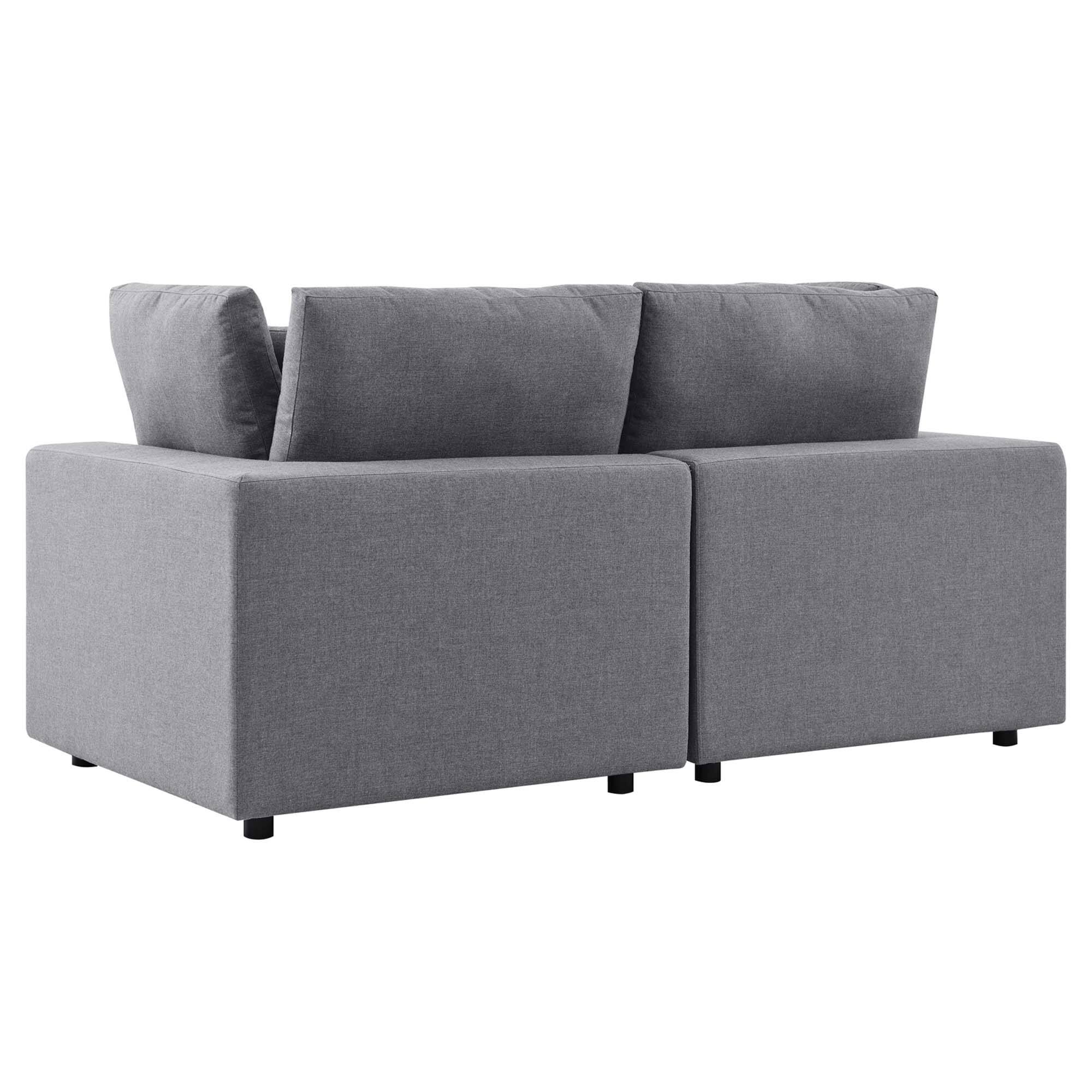 Alt View 1. Modway - Commix Sunbrella® Outdoor Patio Loveseat by Modway - Gray.