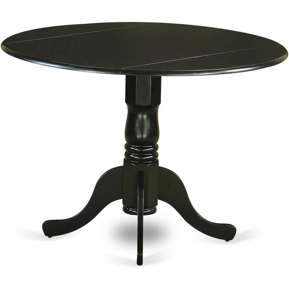 Alt View 7. FurniFact - Black Round Dining Table Set for 4 – Kitchen Table Chairs Set of 4 Wood - Brown.