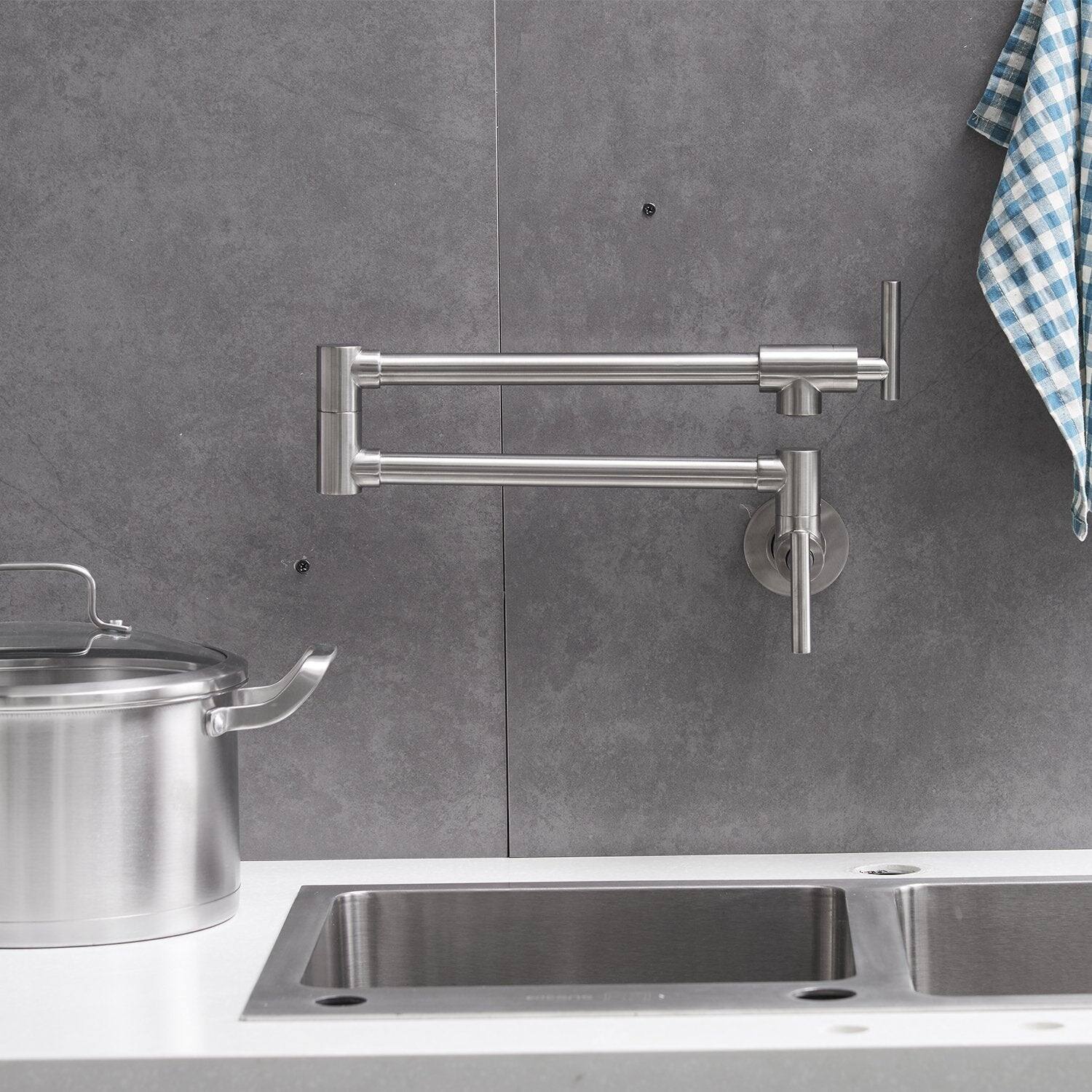 Brass Wall Mount Pot Filler Faucet