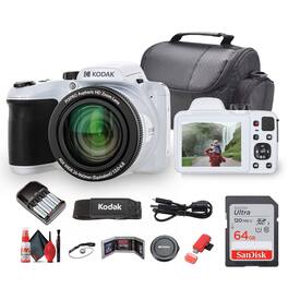 Kodak - Pixpro AZ405 Digital Camera (AZ405WH) Bundle with Accessories - White
