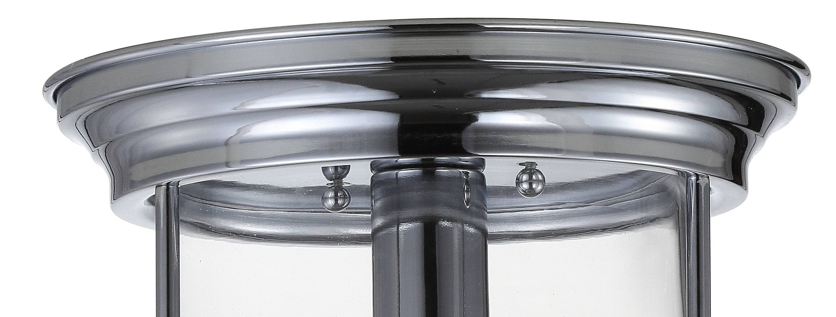 Alt View 4. Jonathan Y - Savannah 10.25" Metal/Glass LED Flush Mount, Chrome - Chrome.