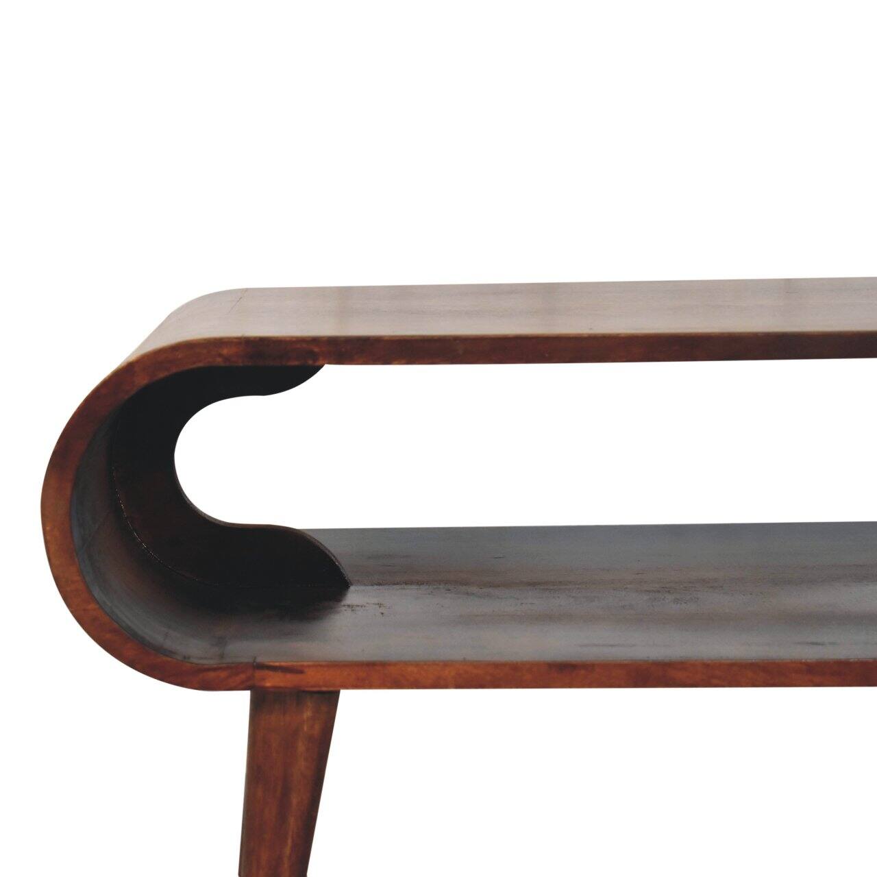 Alt View 1. Artisan Furniture - Open California Walnut Coffee Table - chestnut.