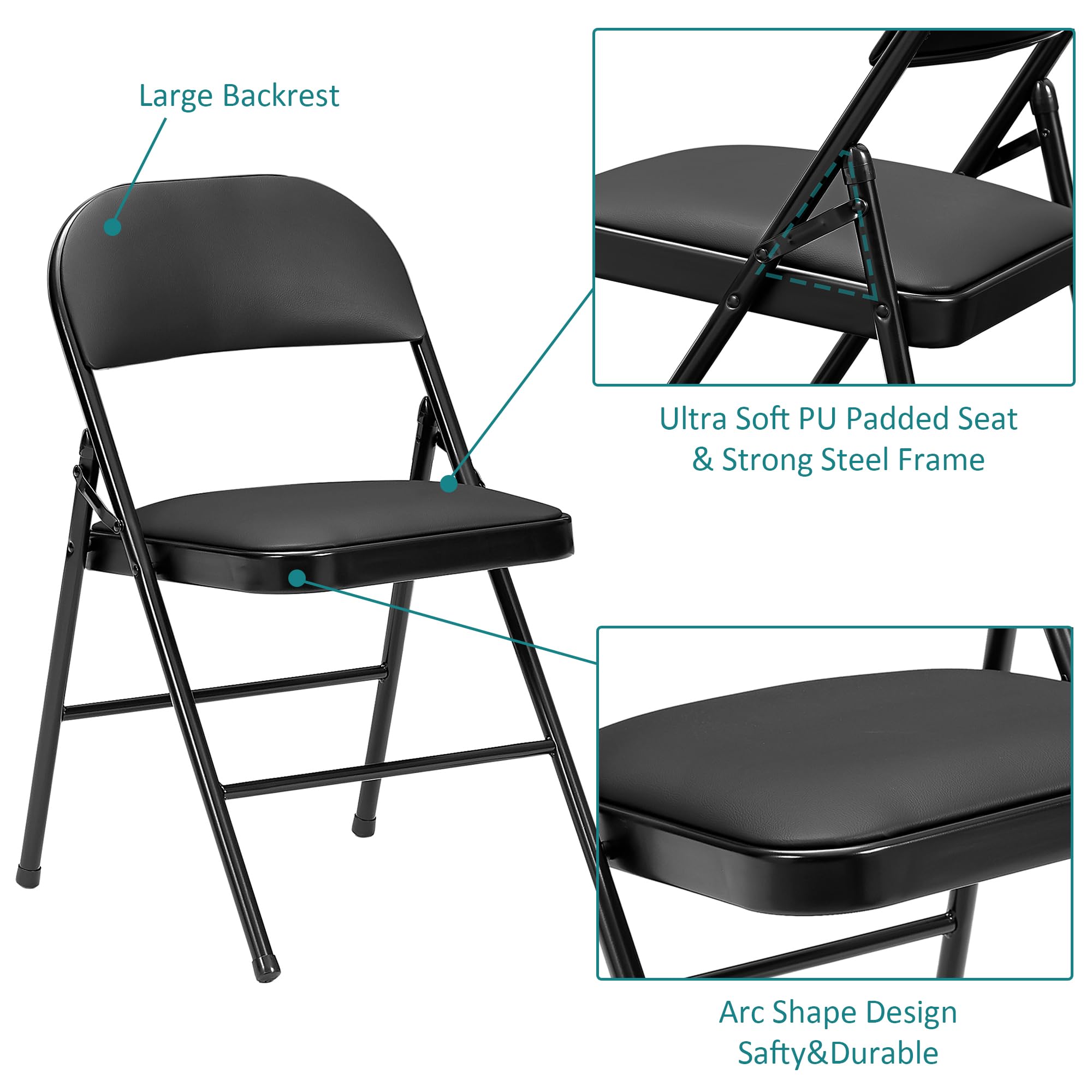 - Large Backrest
- Ultra Soft PU Padded Seat & Strong Steel Frame
- Arc Shape Design
- Safety & Durable