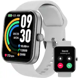 TOZO - Smart Watch for Men Women (iPhone / Android) 10 Days-Battery, Bluetooth Call, 100+ Sports Mode, Sleep / Health Tracker - Silver - (2026)
