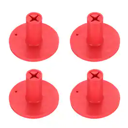 Unique Bargains - Rubber Golf Tee, 1.5" x 4pcs Practice Training Tees with Holder for Indoor/Outdoor Mat/Courses/Backyards - Red