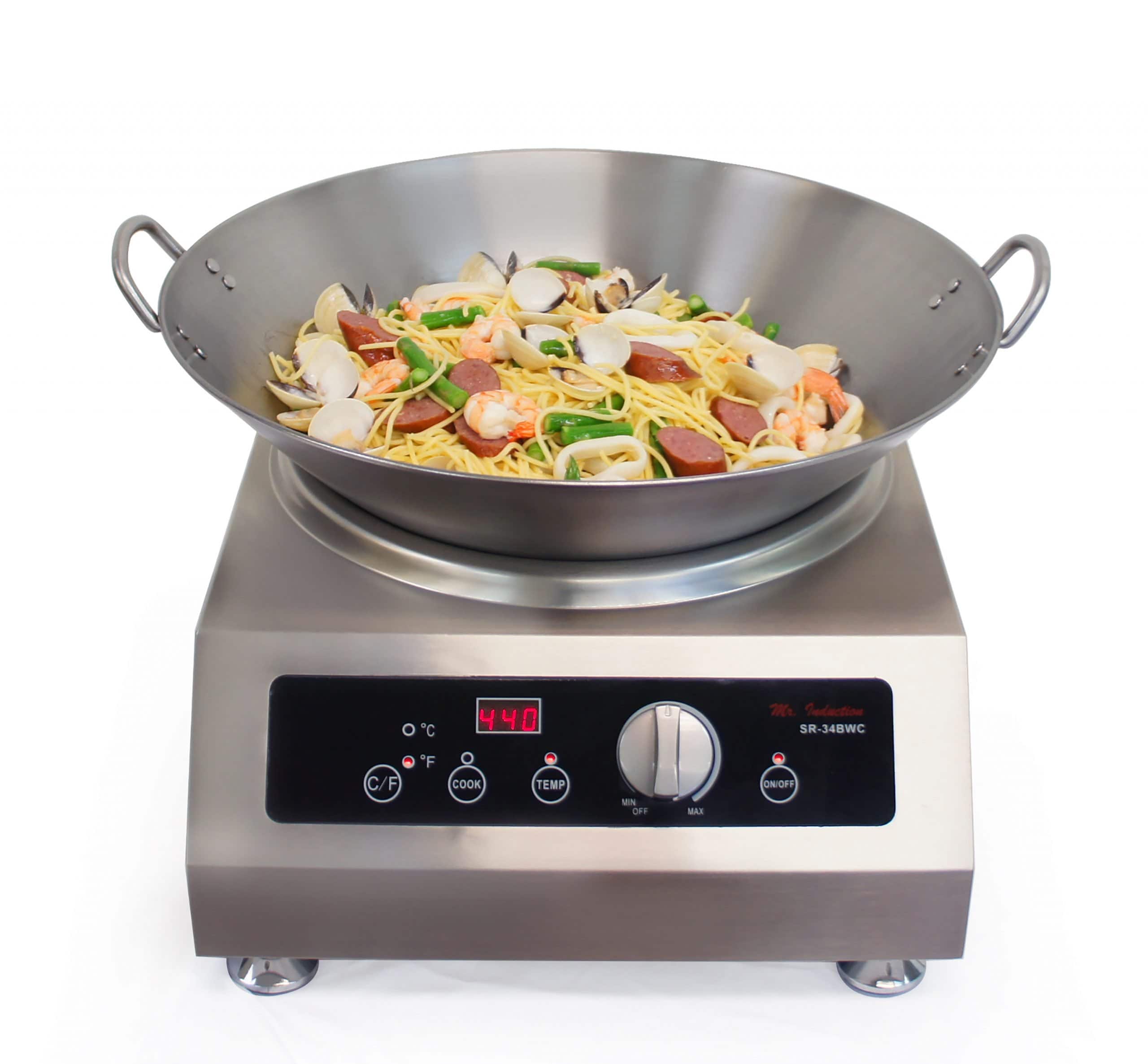 SPT - 18″ Induction Ready Wok - Stainless Steel - Thumbnail 3