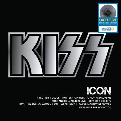 I .. EXCLUSIVE Silver Black Splatter dan Only a Walmart Lave - Lie nemer KISS ICON STRUTTER I DEUCE I HOTTER THAN HELL I C'MON AND LOVE ME ROCK AND ROLL ALL NITE LIVE I DETROIT ROCK CITY BETH I HARD LUCK WOMAN I CALLING DR. LOVE I LOVE GUNCHRISTINE SIXTEEN I WAS MADE FOR LOVIN' YOU
