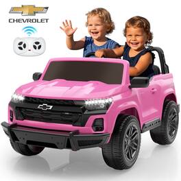 ANPABO - 24 Volt Power Ride on Toys Car, Licensed Chevrolet 2 Seater Ride-on UTV Cars, 800W Motor, Remote Control, Age 3-8 - Pink
