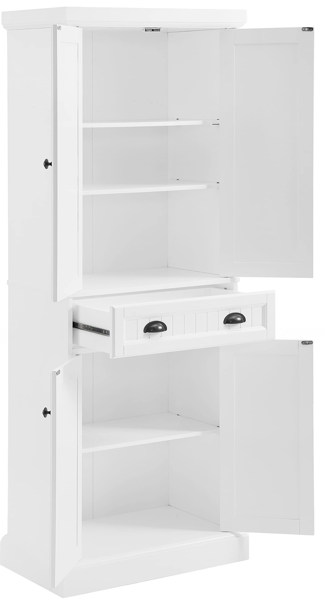 Alt View 1. Crosley Furniture - Shoreline Kitchen Storage Pantry - White.