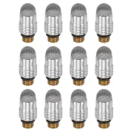 Front. Unique Bargains - 12pcs 6mm Fiber Tips with External Thread for Capacitive Stylus Pen Replacement - Gray.