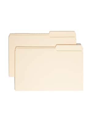 Smead - Recycled File Folder, 2/5-Cut Tab, Right Position, Legal Size, 100/Box (15385) - Manila