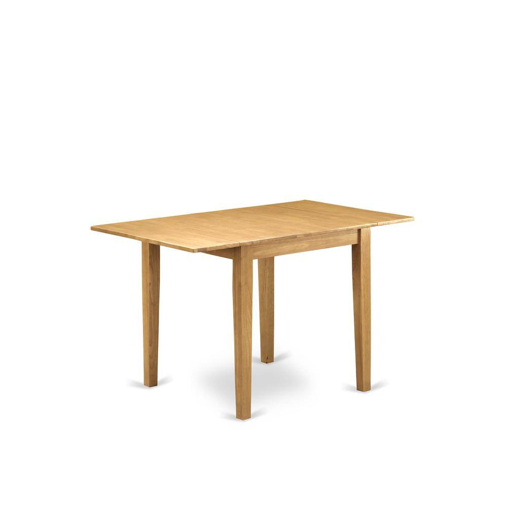 Alt View 2. East West Furniture - 1NDAB3-OAK-04 Dining Table Set 3 Pc - Two Dining Room Chairs and a Modern Dining Table - Oak Finish Wood - Light Fawn - Oak.