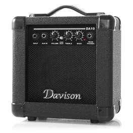 Davison Guitars - 10-Watt Electric Guitar Amplifier - 10W Amp for Musical Instruments - Black