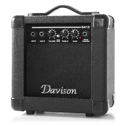 DA10
INPUT AUX IN
VOLUME OVER DRIVE TREBLE BASS
HEAD PHONES
Davison