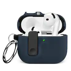 Front. Vena - For Apple AirPods 4 Case Cover, AirPods 4th Generation Dual Layer Auto Open Lock Wireless Charging, Blue - Blue.