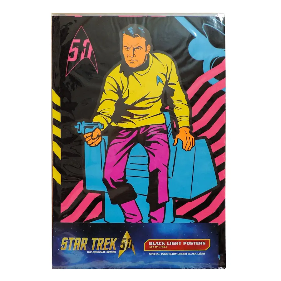 Light Components Color Crowded Coop Star Trek TOS Black Light Posters, Set of 3 Multi Color ...