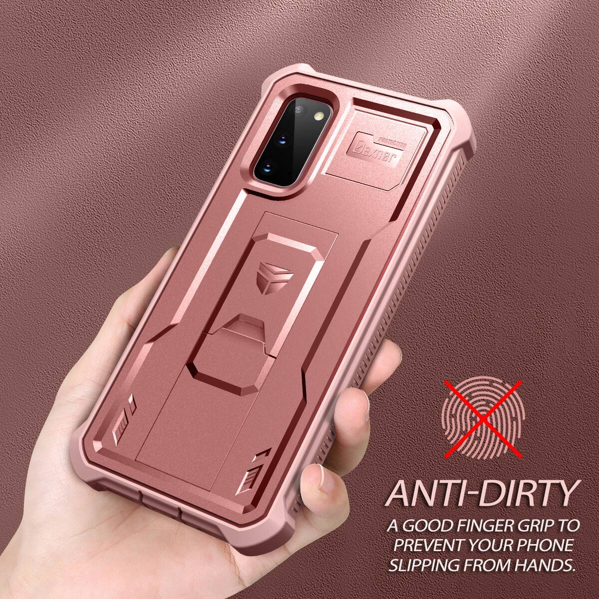 ANTI-DIRTY  
A GOOD FINGER GRIP TO PREVENT YOUR PHONE SLIPPING FROM HANDS.
