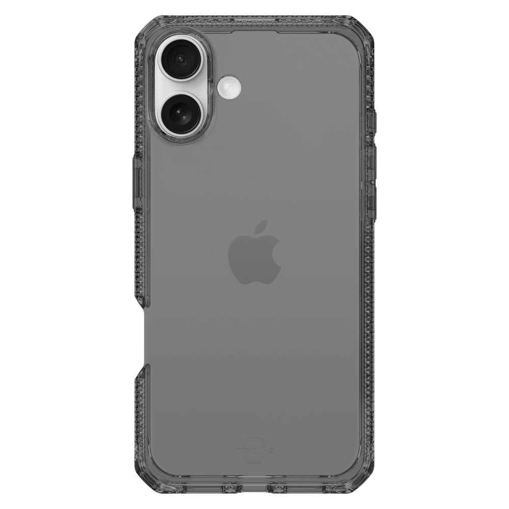 Front. Itskins - Spectrum_R Clear Case for Apple iPhone 16 - Black.