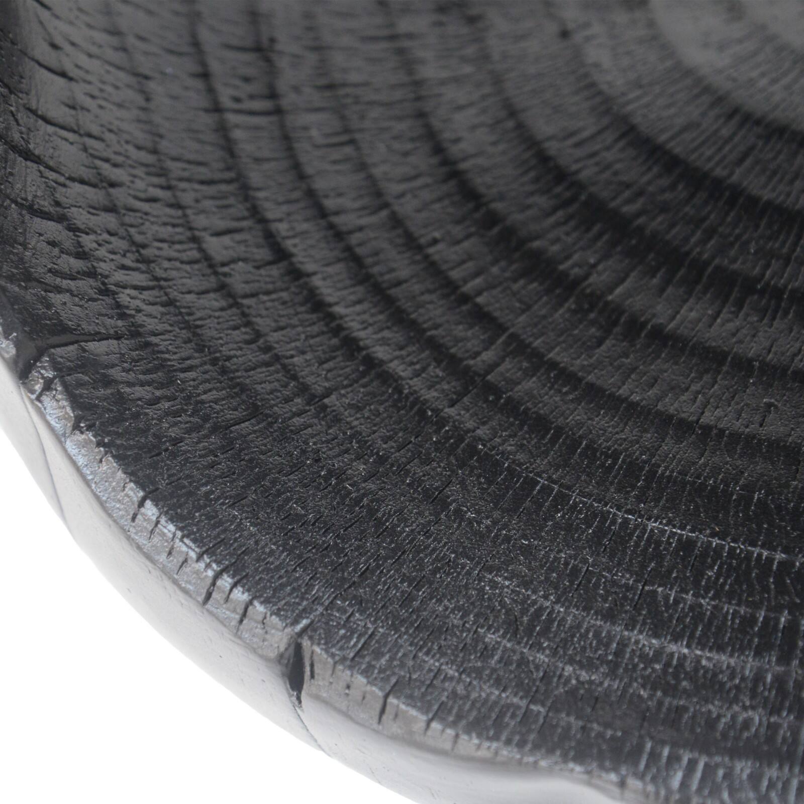 Alt View 8. Ecooso - Round Side Table with Hollow Design, Durable MGO Construction for Indoor Outdoor Use, Small Accent Table - Black.