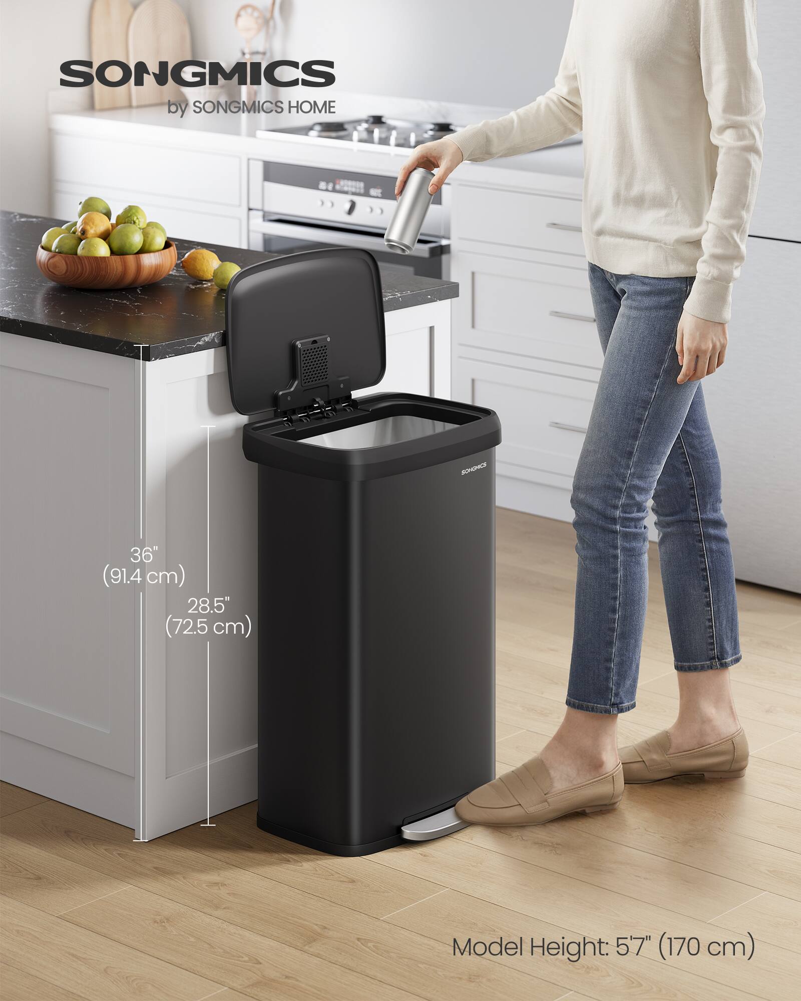 SONGMICS by SONGMICS HOME

- 36" (91.4 cm)
- 28.5" (72.5 cm)
- Model Height: 57" (170 cm)