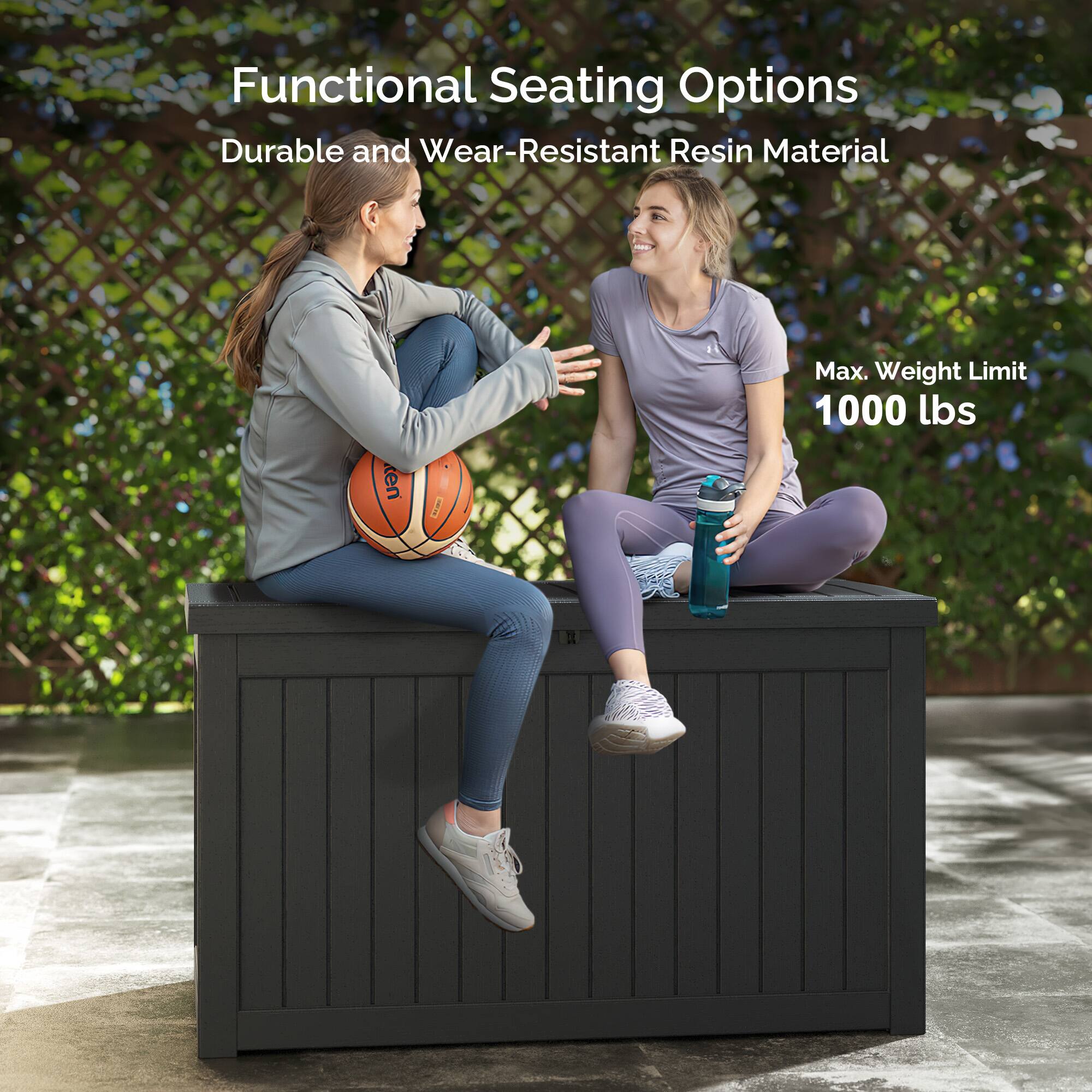 Functional Seating Options  
Durable and Wear-Resistant Resin Material  
Max. Weight Limit 1000 lbs