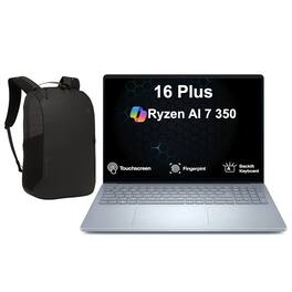 Dell - 16 Plus LDB16255 Laptop 16.0 WUXGA Display (Ryzen AI 7 350, 32GB, 2TB SSD, Win 11 Pro) w/17in Backpack - Ice Blue