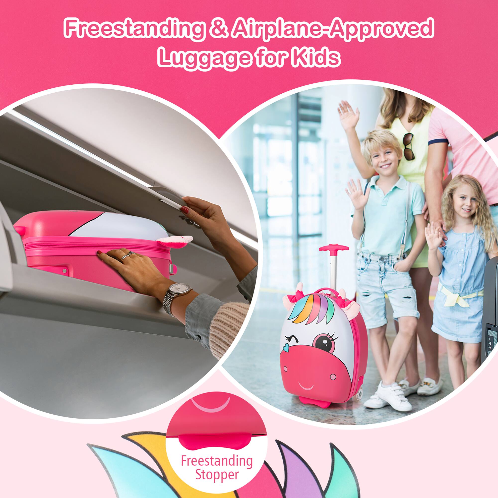 Freestanding & Airplane-Approved Luggage for Kids