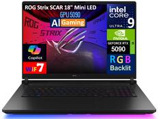 ROG Strix SCAR 18" Mini LED
GPU 5090
AI Gaming
intel CORE 9
ULTRA
NVIDIA GEFORCE RTX 5090
RGB Backlit
Copilot
Wi-Fi 7