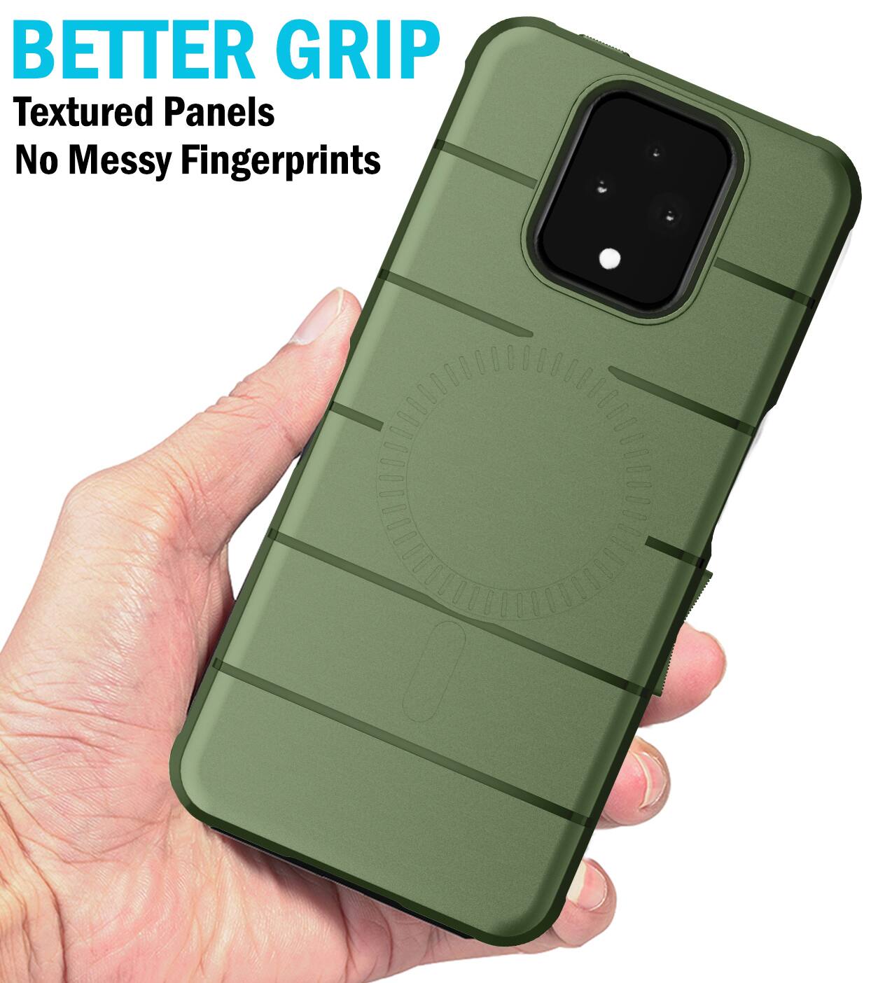BETTER GRIP  
Textured Panels  
No Messy Fingerprints