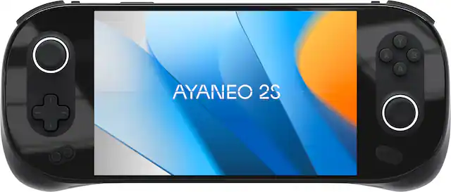 Front. Ayaneo - 2S Windows Gaming Handheld - AMD Ryzen 7840U - 32GB RAM with 2TB SSD - Black.