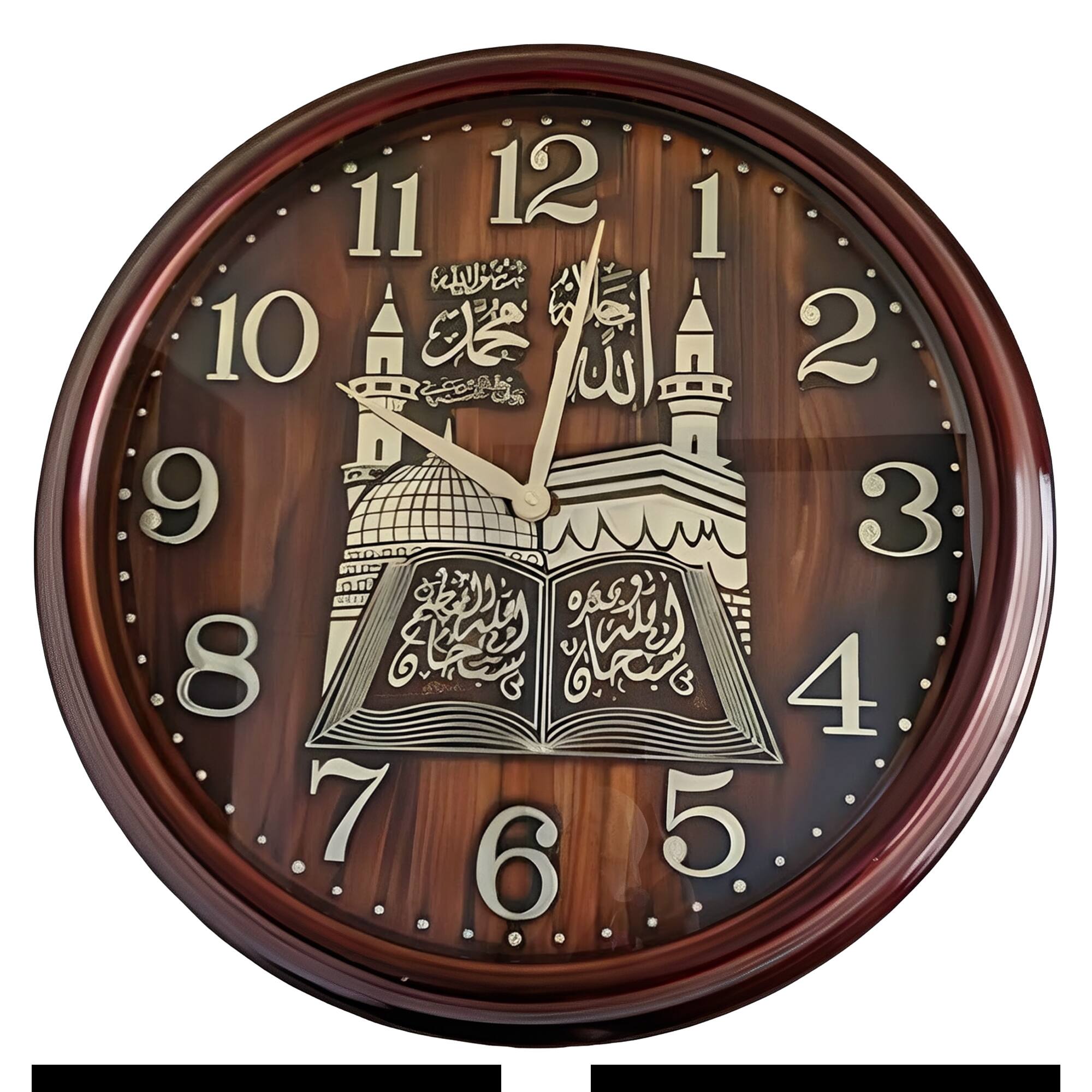 FC Design - 26"H Brown & White Traditional Wall Clock - Timeless Decor - Multicolor