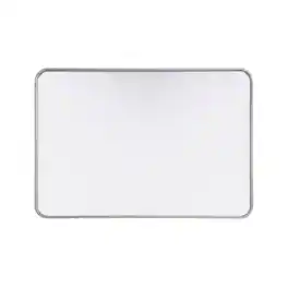 Elegant Decor - Contour Metal Rectangle Mirror 27x40 - Silver