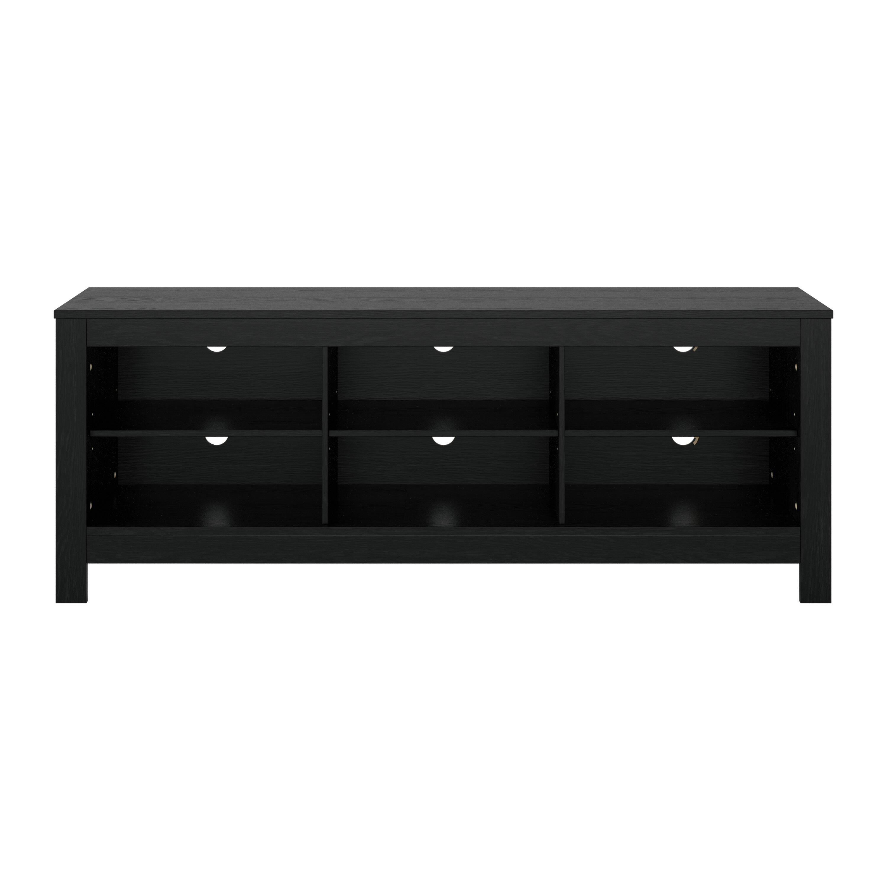 Alt View 12. CorLiving - Contemporary TV Stand with Open Shelves for Most TVs up to 85" - Black Ravenwood.