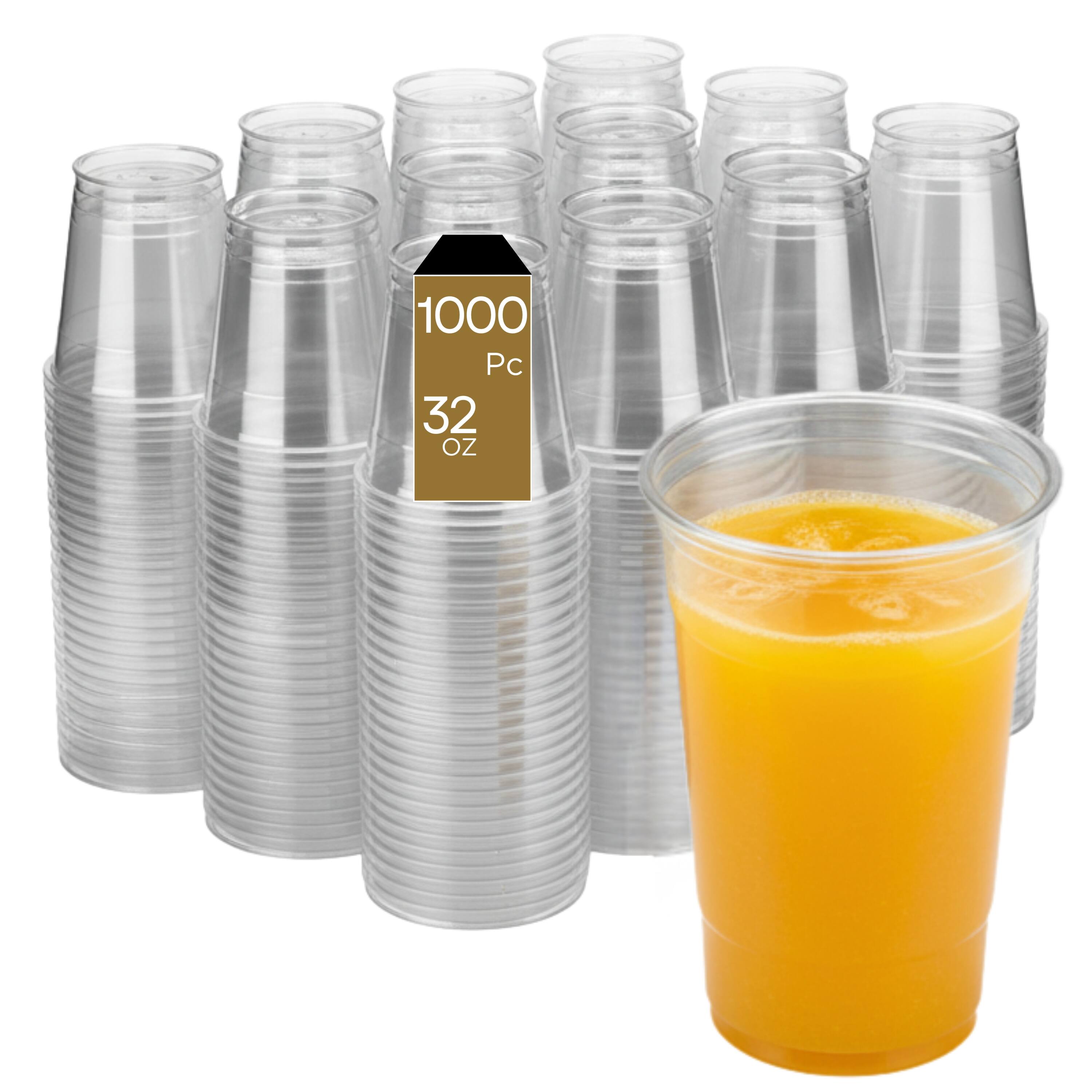 Front. Eco Harmony Products - Cold Cup, 32oz Clear Cup (PET), 107mm, 500-Pack - Clear.