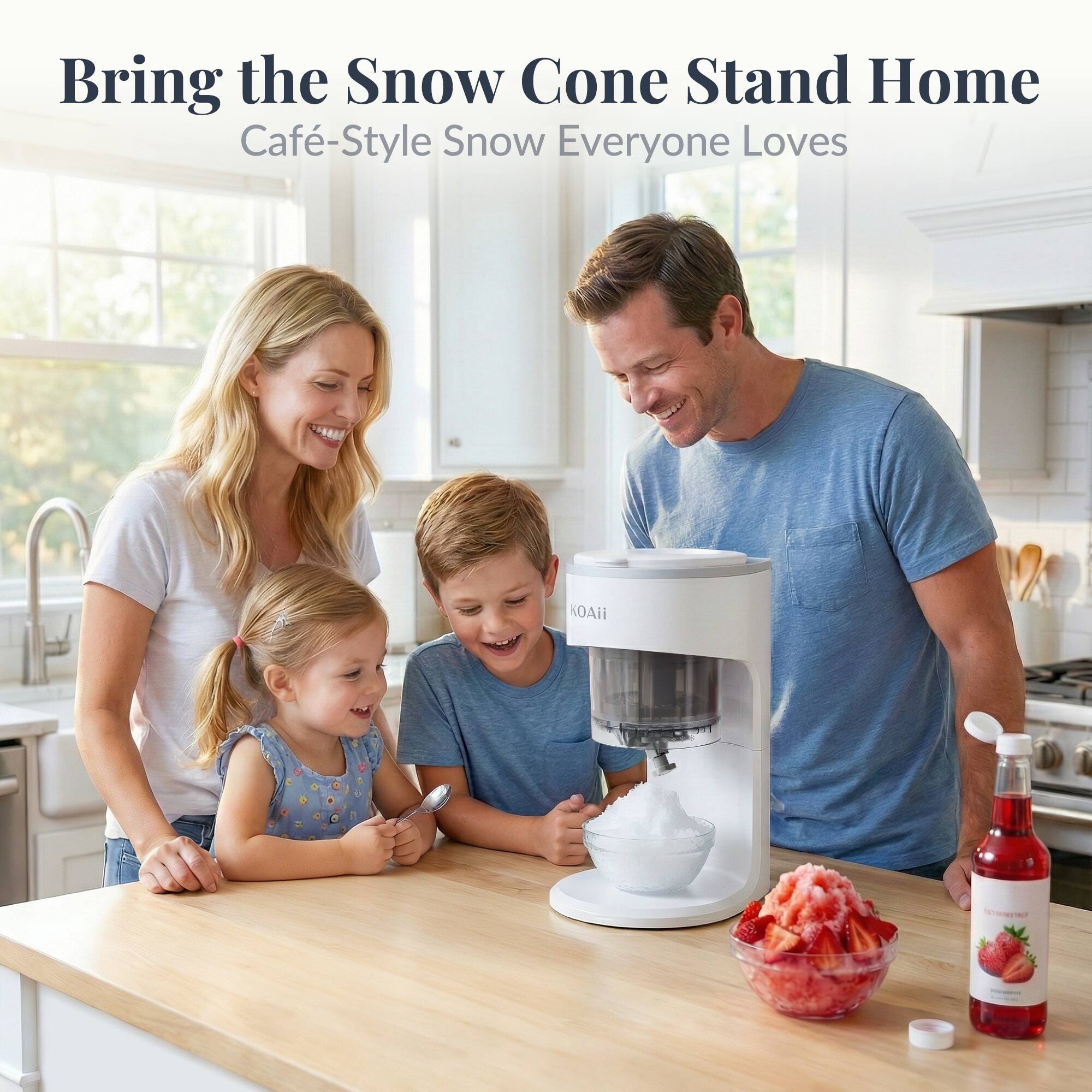 Bring the Snow Cone Stand Home  
Café-Style Snow Everyone Loves