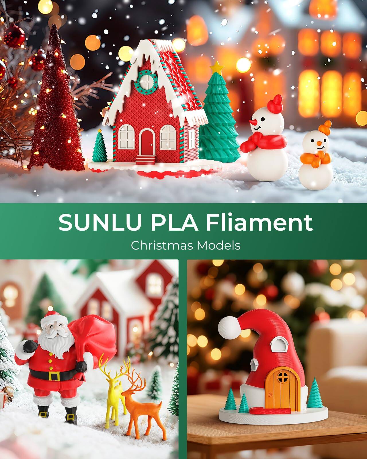 SUNLU PLA Filament  
Christmas Models