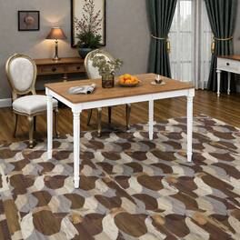 Hivvago - Rubberwood Extendable Dining Table Ideal for 4-8 Guests - White, Walnut