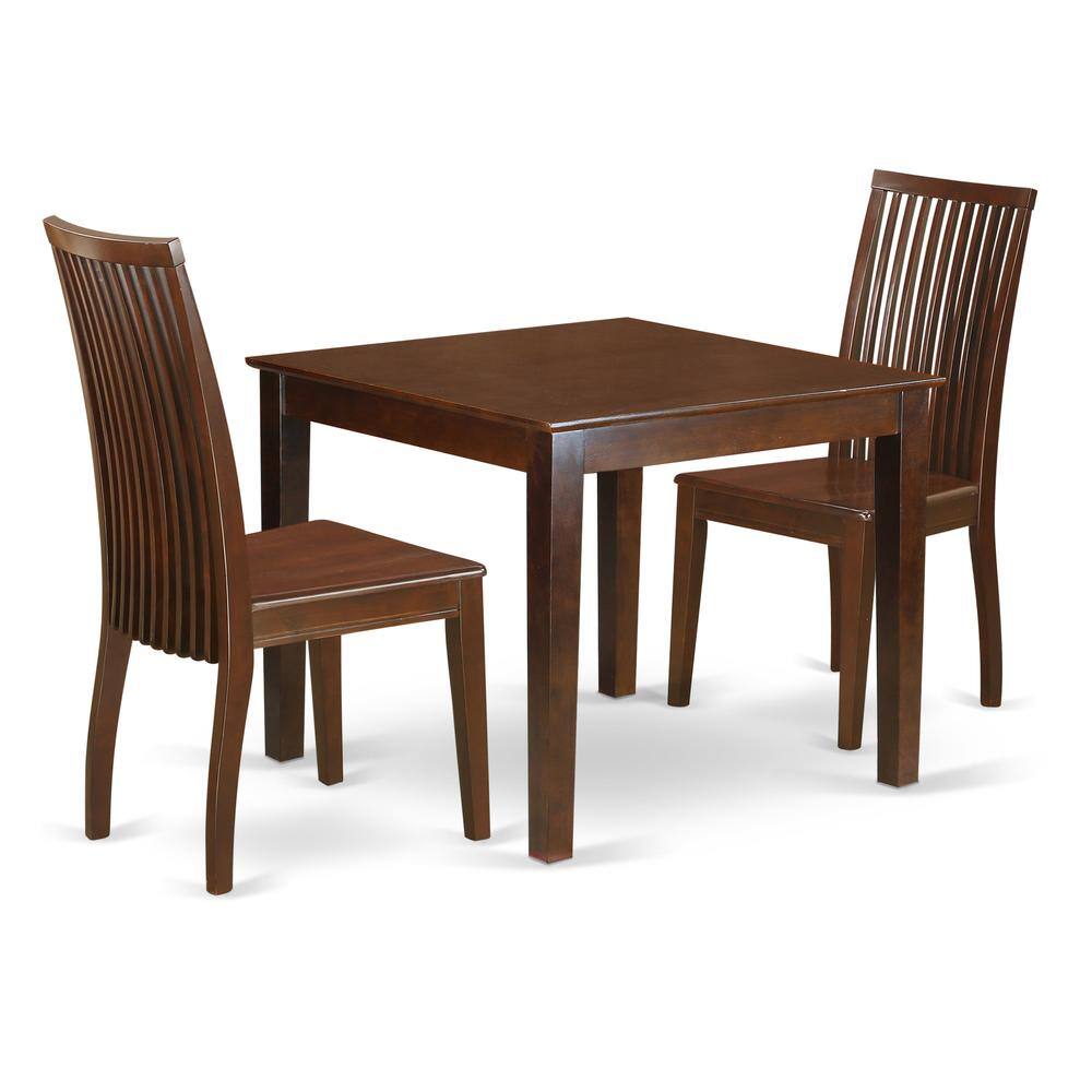 Back. East West Furniture - Dining Room Set Mahogany - Mahogany.
