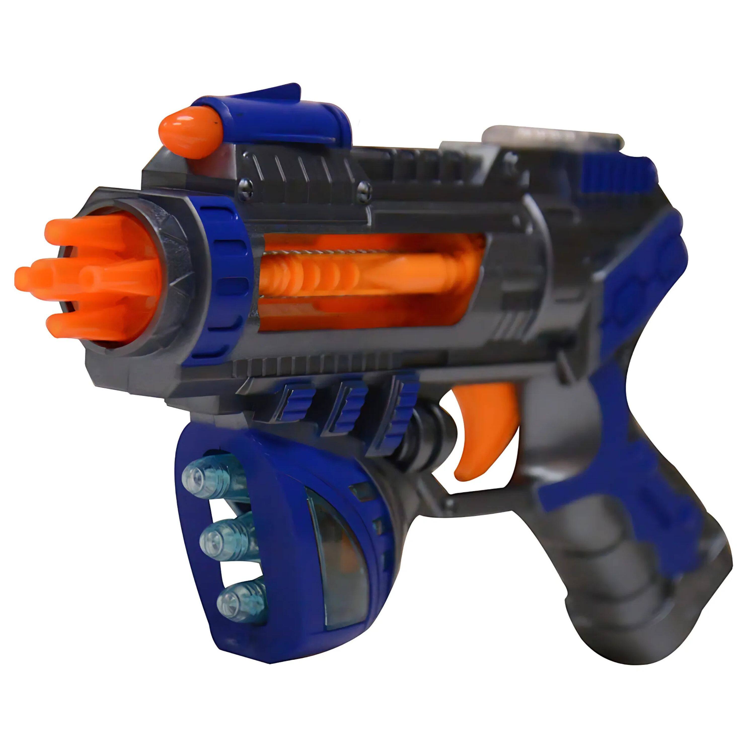 Back. Kitcheniva - Kids Space Infinity Blaster Pretend Play Toy Gun With Light Sound Blue - Blue.