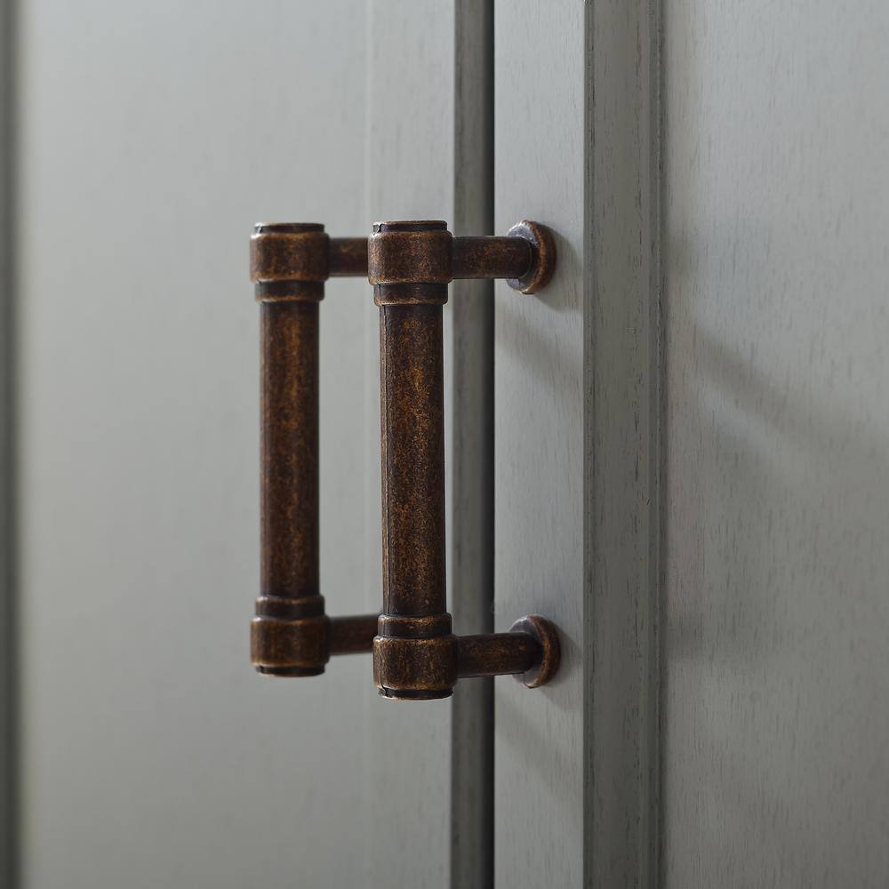 Alt View 2. Crosley Furniture - Tara Wall Mounted Storage Cabinet - Gray.