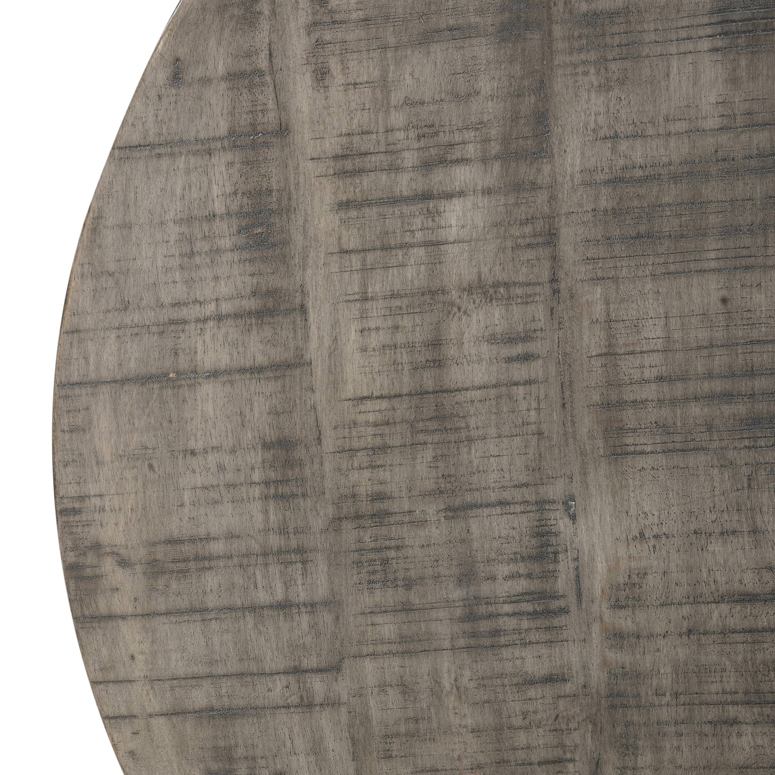 Alt View 3. Manhattan Lane - 36 Inch Round Coffee Table, Handcrafted Drum Shape - Olive Gray.
