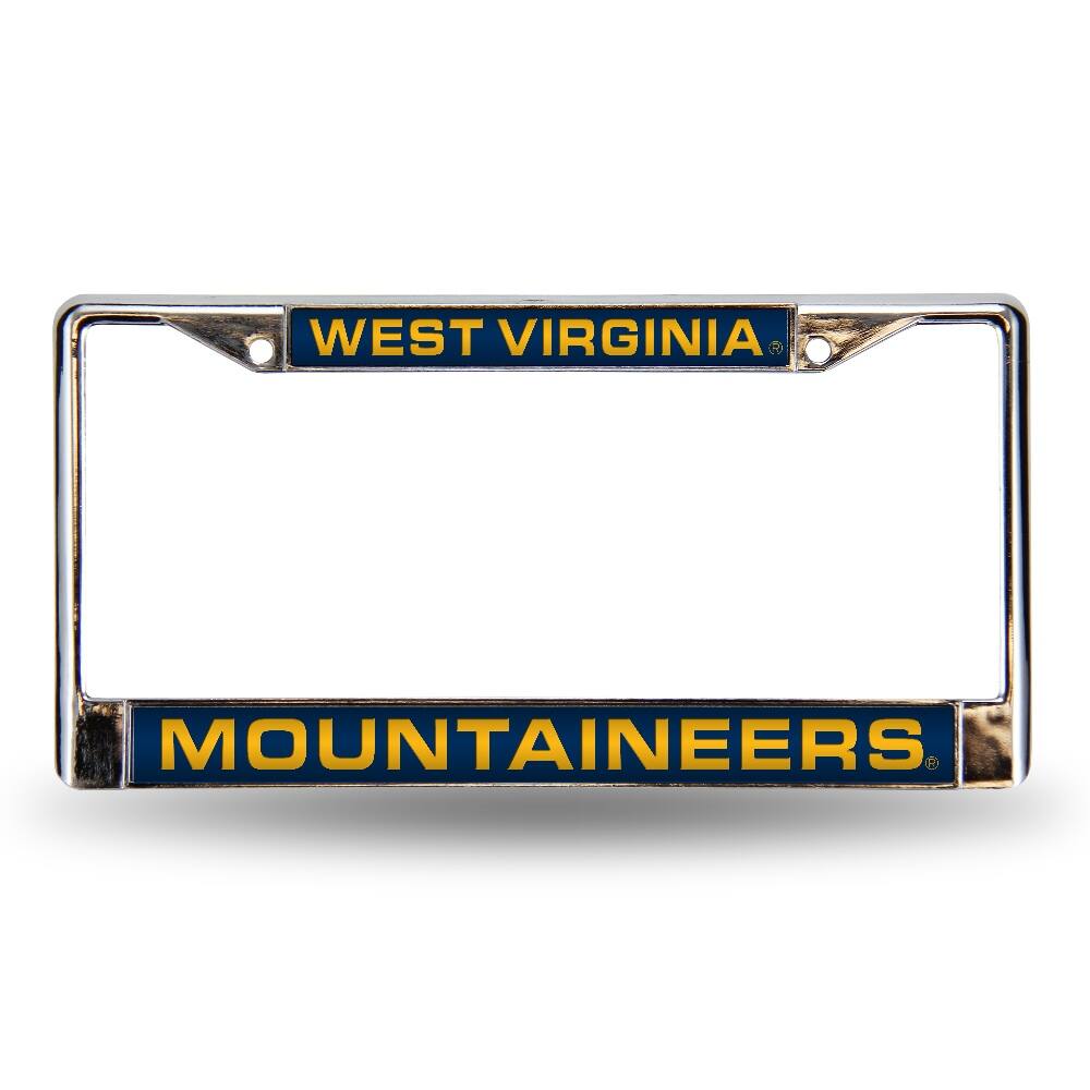 West Virginia Mountaineers Chrome Metal Laser Cut License Plate Frame