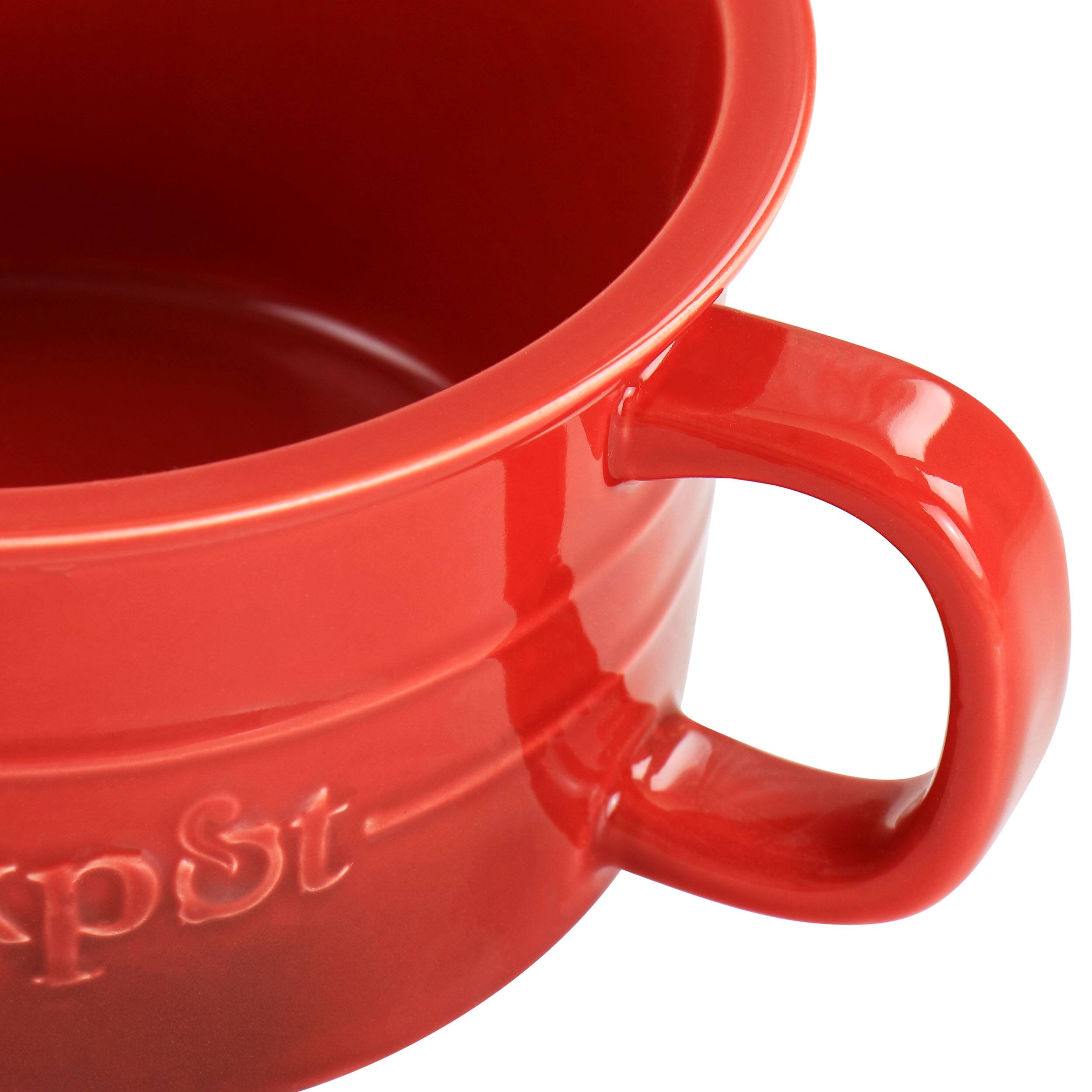 Alt View 5. Crock-Pot - Crock Pot Appleton 24oz Stoneware 4 Piece Soup Mug Set in Gradient Red - Gradient Red.