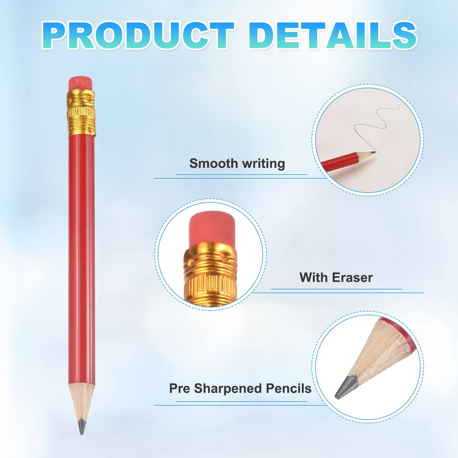 PRODUCT DETAILS

- Smooth writing
- With Eraser
- Pre Sharpened Pencils