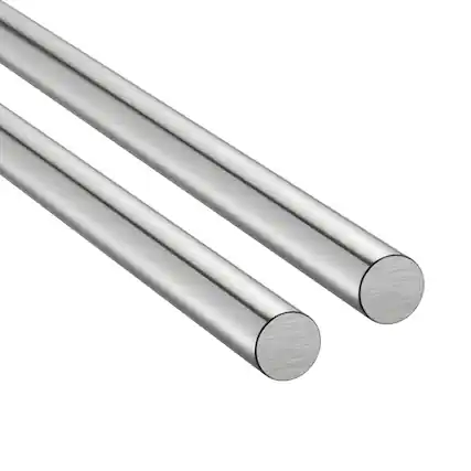 Front. VEVOR - 2PCS Linear Motion Rod, 25 mm x 1000 mm (0.98 x 39.4 in), SFC25 Carbon Steel Linear Rod Shaft - Silver.