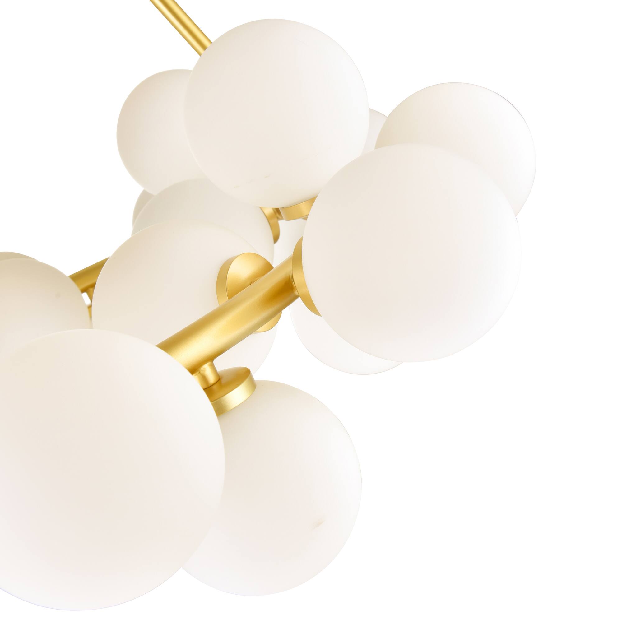 Angle. CWI Lighting - Arya 70 Light Chandelier With Satin Gold Finish - Satin Gold.